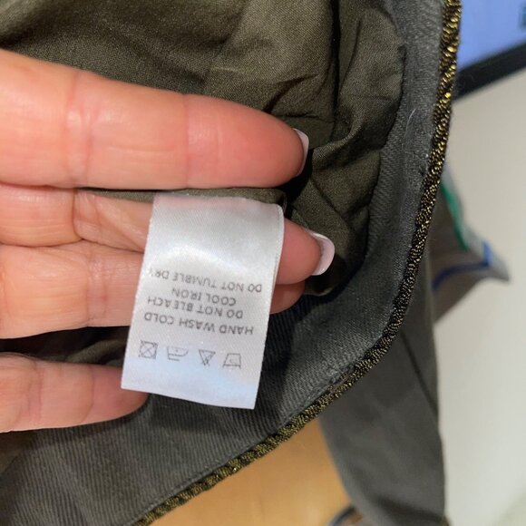 Comme Womens Jacket Size Large Green Military Inspired Pure Cotton New - Picture 9 of 12